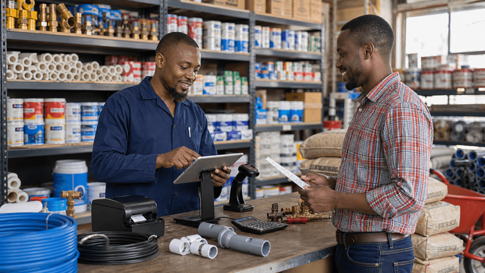 Hardware Shop POS in Kenya: Bulk Pricing, Contractor Credit and Measured Goods